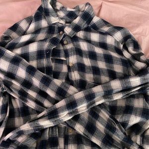 American eagle blue oversized flannel medium